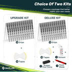 Saplize Golf Grips Upgrade Kit(13 Grips With 15 Tapes), Multicompound Hybrid Golf Club Grips, Standard Size, Grey Cl03 Series
