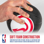 Franklin Sports Nba Atlanta Hawks Mini Foam Basketball - Kids 5.5'' Inch Toy Basketball For Over The Door + Mini Indoor Hoops -