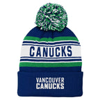 Nhl Kids Youth Official Primary Logo Sport Knit Cold Weather Cuffed Pom Beanie Hat (Us, Alpha, One Size, Vancouver Canucks)