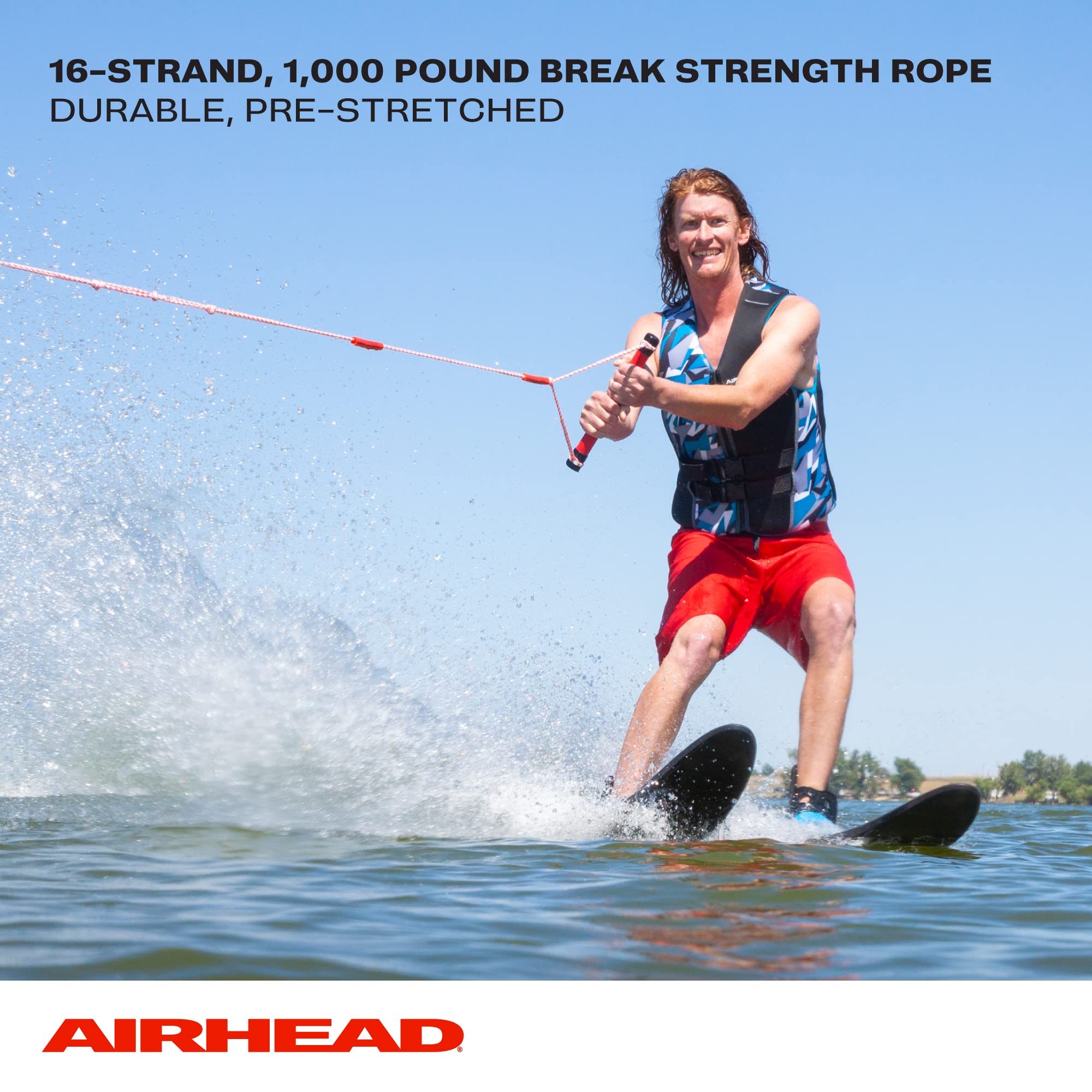 Airhead Water Ski Rope With Eva Grip, 1 Section, 75-Feet