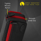 Casemaster By Gld Products Plazma Pro Dart Case Black With Ruby Zipper And Phone Pocket
