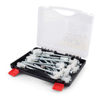 Amazama Tent Stakes - 16 Heavy-Duty Ground Screw Anchor Pegs - Galvanized - Non Rust - Perfect For Yard, Garden, Awning & Canopy
