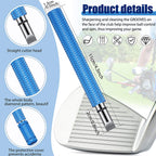3 Pieces Golf Club Groove Sharpener Retractable Golf Brush And 6-Head Groove Sharpener Re-Grooving Tool And Cleaner For All Golf