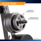 Marcy Plate Tree For Standard Size Weight Plates/Storage Rack For Exercise Weights Pt-36 Dark Grey, 34.00 X 9.00 X 4.00''