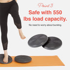 Primasole Balance Disc With Air Pump Wobble Cushion For Stability Workout 2 Pcs Cool Grey Color Pss91Nh021A