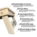 Ace Zone - Silver - Pro Cornhole Boards | No Bounce | Triple Wide Legs, 3/4 Inch Baltic Birch Plywood, Handles, Regulation Size,