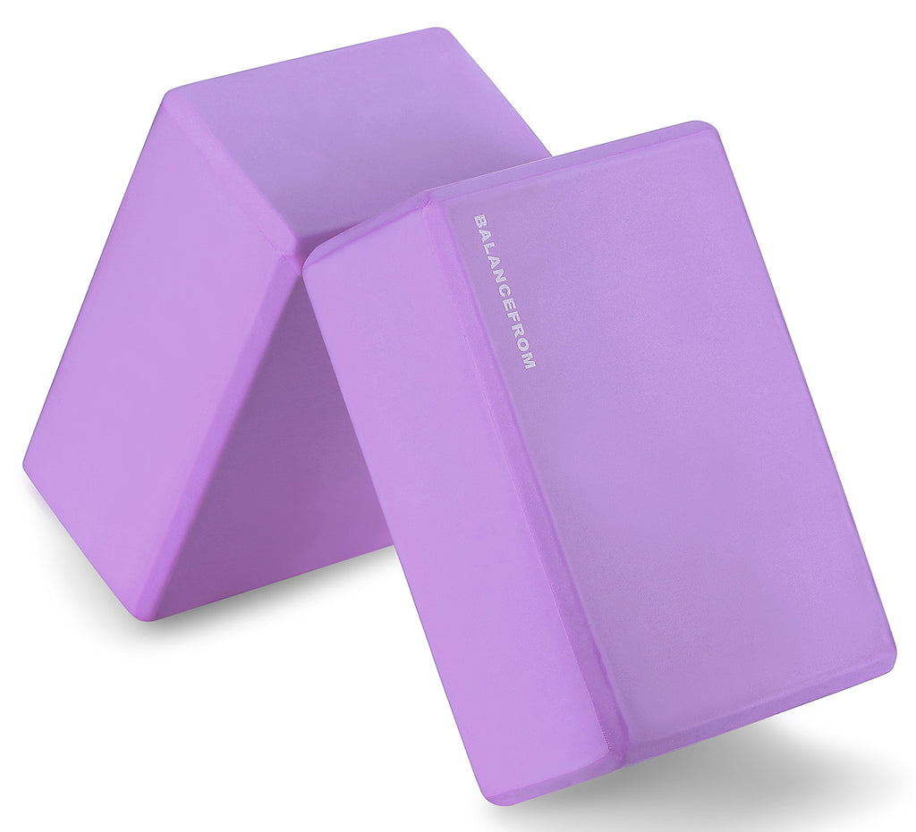Balancefrom All-Purpose 1/2-Inch Extra Thick High Density Anti-Tear Exercise Yoga Mat With Carrying Strap And Yoga Blocks