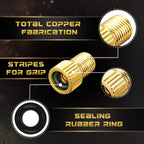 Bike Presta Valve Adapter,Inflate Tire Adapter,Convert Presta To Schrader,French/Uk To Us,Brass Material Mtb Inflatable Connecto