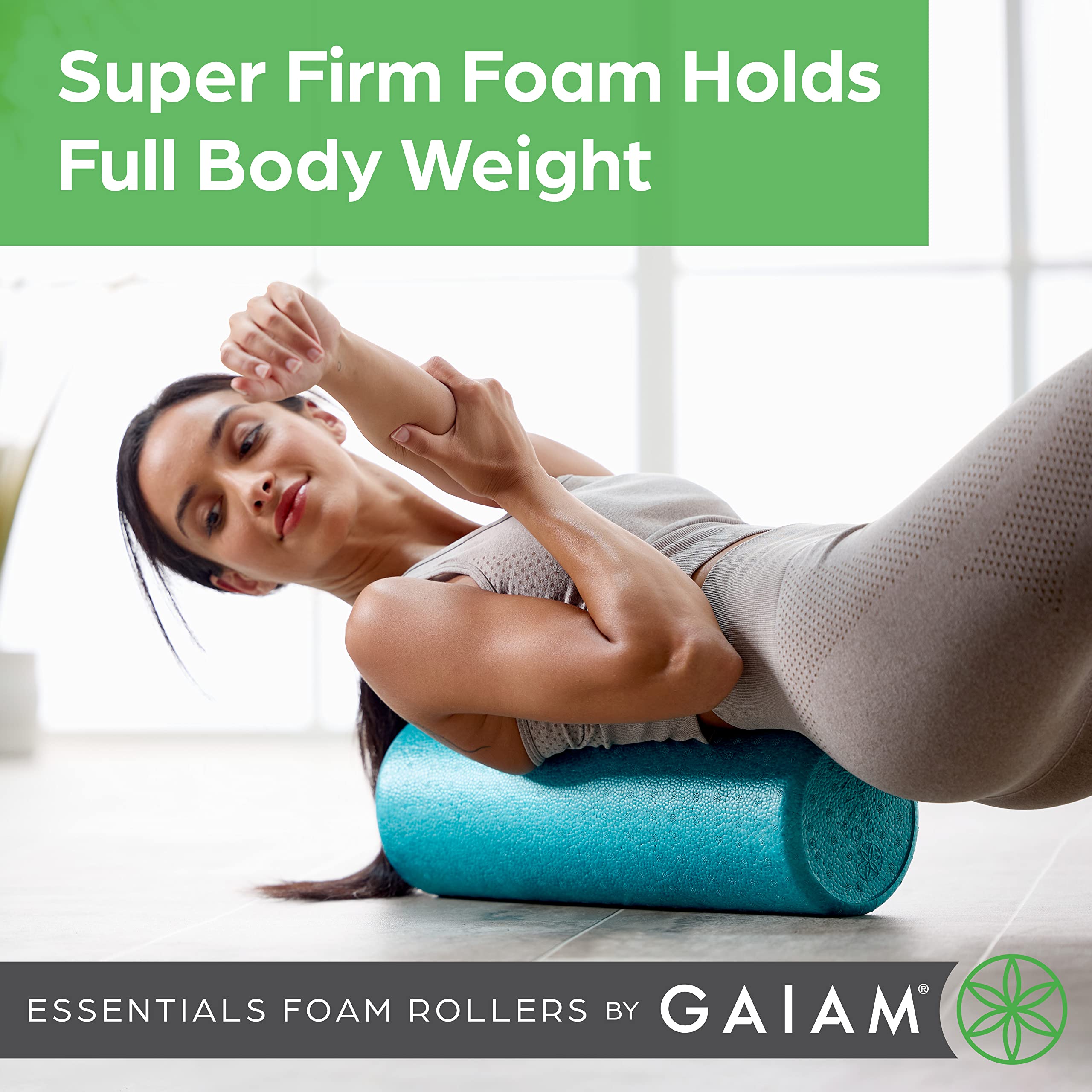 Gaiam Essentials High-Density Foam Roller 18 Teal
