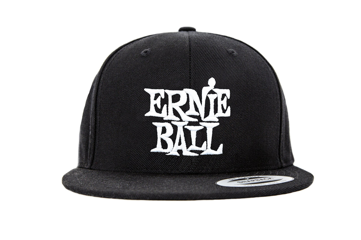 Ernie Ball Black with White Stacked Ernie Ball Logo Hat