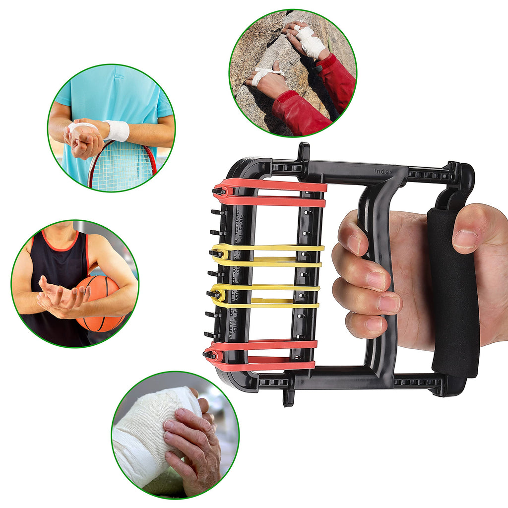 Ypcbynbs Hand Exerciser,Finger Exerciser And Hand Strengthener For Hands,Finger,Wrist,Forearms And Thumbs Therapy,Black