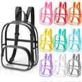 Aliceset Clear Backpack Bulk Waterproof Transparent Colorful Bookbag Donation Supply Kits for Women Men(16 Inch,10 Pcs)