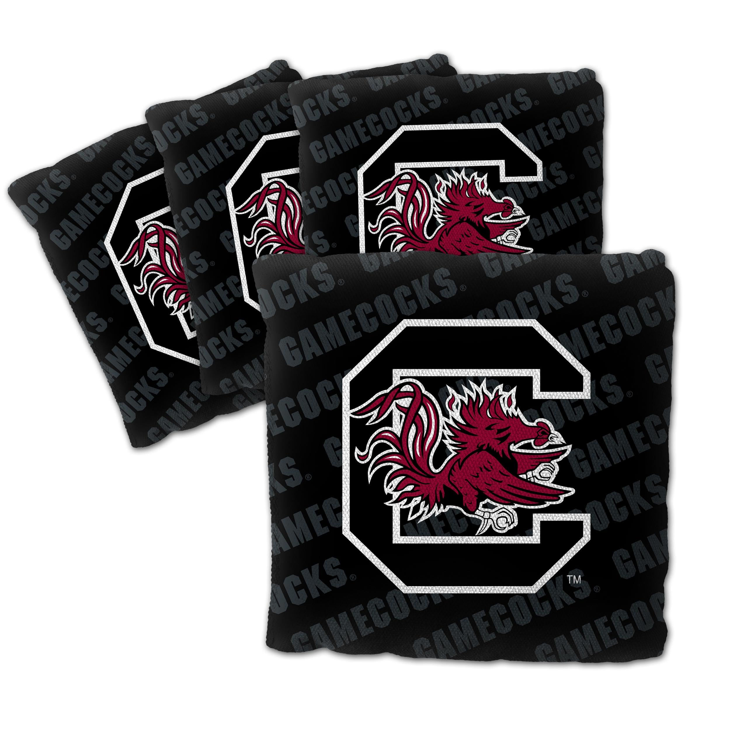 YouTheFan Officially-Licensed NCAA South Carolina Gamecocks Set of 4 Cornhole Bags - All Weather Regulation 6    x 6    Size - 1