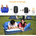 Kingcamp 87 X 59 Inch 2 Person 20 Degree Lightweight Waterproof Couple Family Sleeping Bag With 2 Pillows For Camping, Hiking, &
