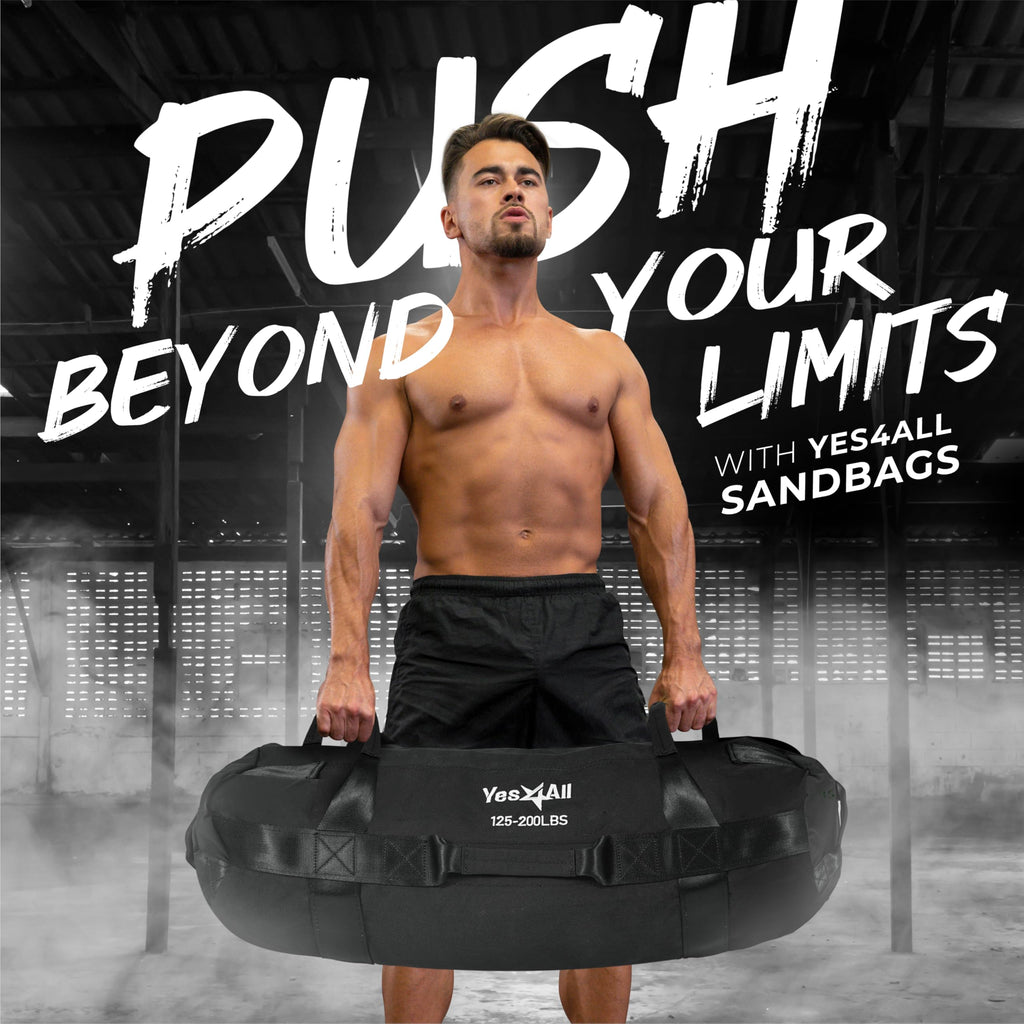 Yes4All Workout Sandbags, Heavy Duty Sandbags For Fitness, Conditioning, Mma & Combat Sports - Army Green - M