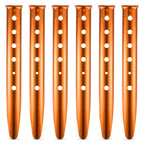 6Pcs Aluminum Tent Stakes Heavy Duty - 12.6 In Ground Stakes For Canopy Tent Camping Accessories Snow Tent Stakes For Outdoor Li