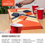 Foster & Rye Indoor Mini Cornhole Set Tabletop Bean Bag Toss Game - Portable Cornhole Set For Home, Office Or Travel - 20 Inch B