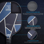 Yc Dgycasi Graphite Pickleball Paddles Set Of 2, 2023 Usapa Approved, Carbon Fiber Surface (Chs), Polypropylene Honeycomb Core,