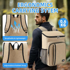 Bagtopia Camping Cooler Backpack 25 Cans, Leak Proof Soft Insulated Compartments Thermal Bag, Portable Lightweight Beach Travel