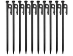 Lby 10Pcs Tent Stakes, 25Cm(9.84) Heavy-Duty Steel Solid Tent Stakes Pegs, Steel System Outdoor Tent Nail Camping Stakes, 45#Ste