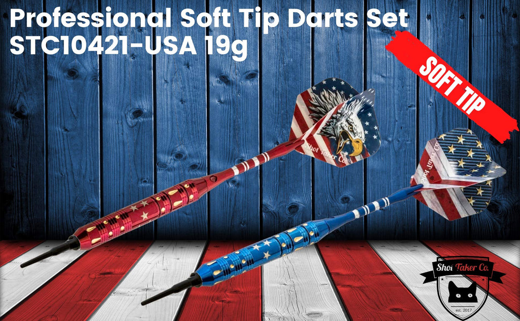 Soft Tip Darts Set - Professional Darts For Electronic Dartboard - Includes Brass Barrels + Plastic & Aluminum Shafts + Rubber O