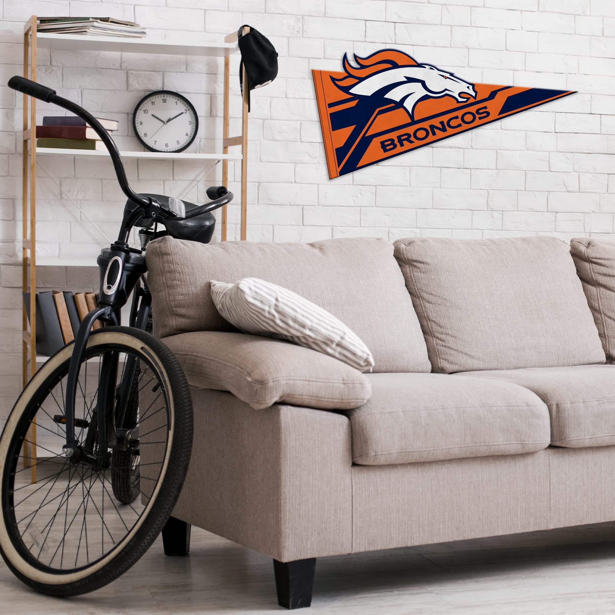 Rico Industries Nfl Football Denver Broncos Soft Felt Pennant - Ez To Hang - Home D  Cor (Game Room, Man Cave, Bed Room)