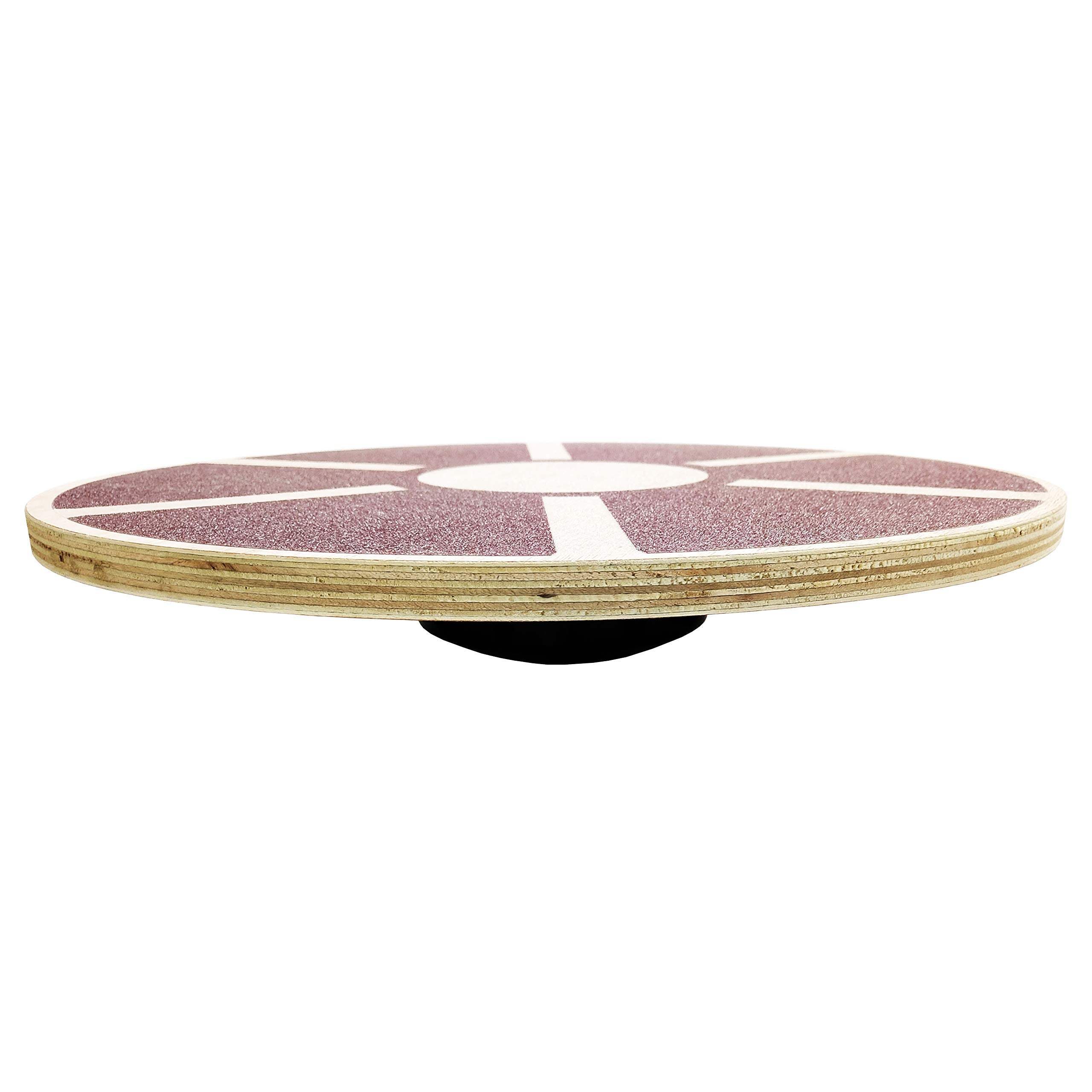 Balancefrom Non-Slip Wooden Wobble Balance Board Core Trainer 15.55-Inch Diameter With 360 Rotation For Stability Training (Burg