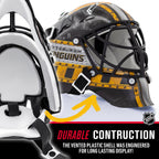 Franklin Sports Nhl Pittsburgh Penguins Mini Hockey Goalie Mask With Case - Collectible Goalie Mask With Official Nhl Logos And