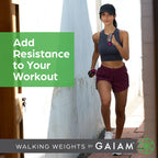 Gaiam Hand Weights For Women & Men Soft Dumbbell Walking Hand Weight Sets With Hand Strap - Walking, Running, Physical Therapy,