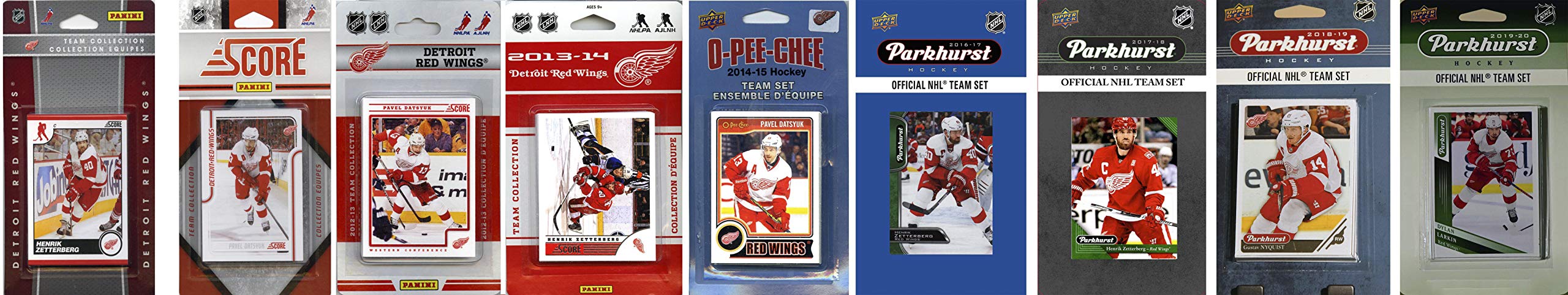 Nhl Detroit Red Wings 9 Different Licensed Trading Card Team Sets