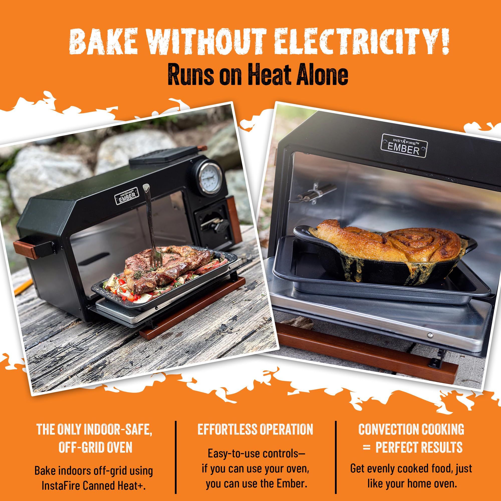 Instafire Ember Oven (Compact, Off-Grid, Camping, Emergency)