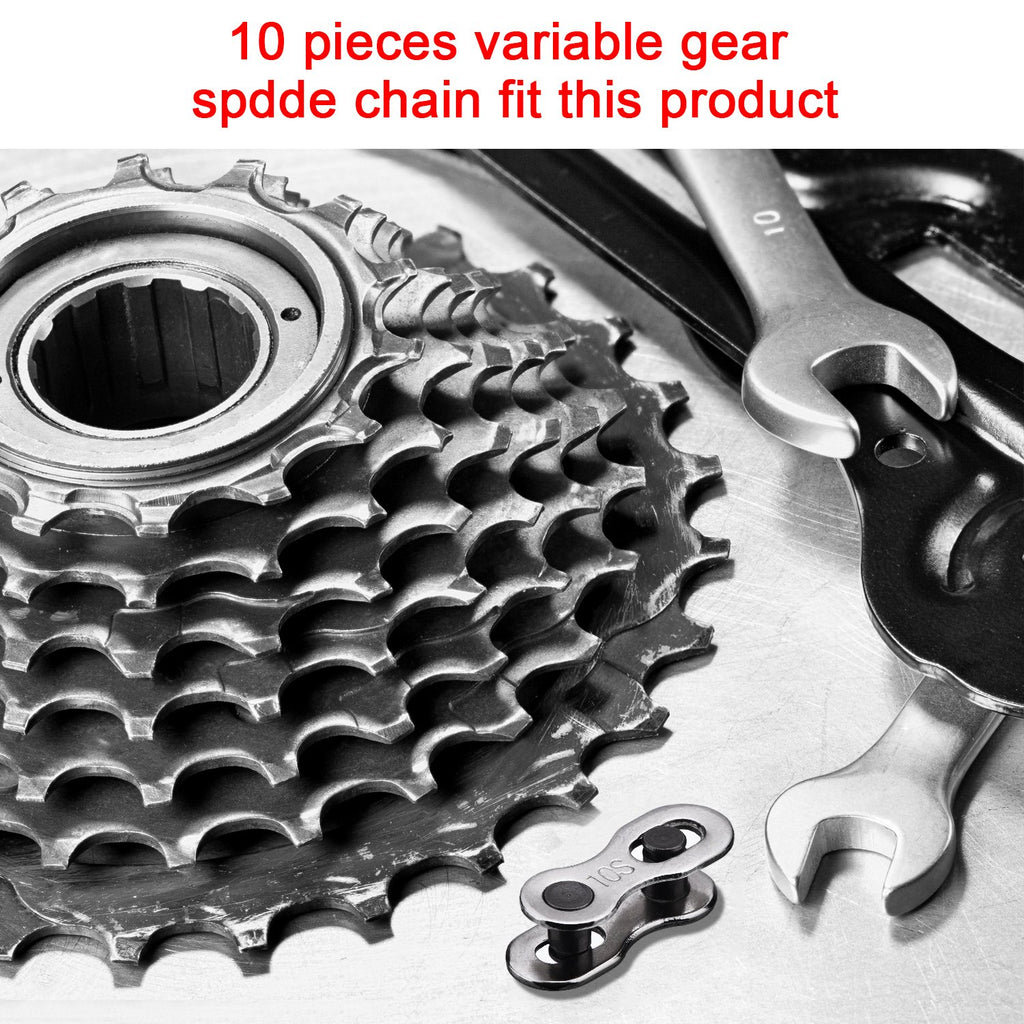 Hotop 8 Pairs Bicycle Missing Link For 6, 7, 8, 9, 10 Speed Chain, Silver, Reusable (10 Speed)