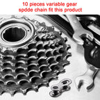 Hotop 8 Pairs Bicycle Missing Link For 6, 7, 8, 9, 10 Speed Chain, Silver, Reusable (10 Speed)