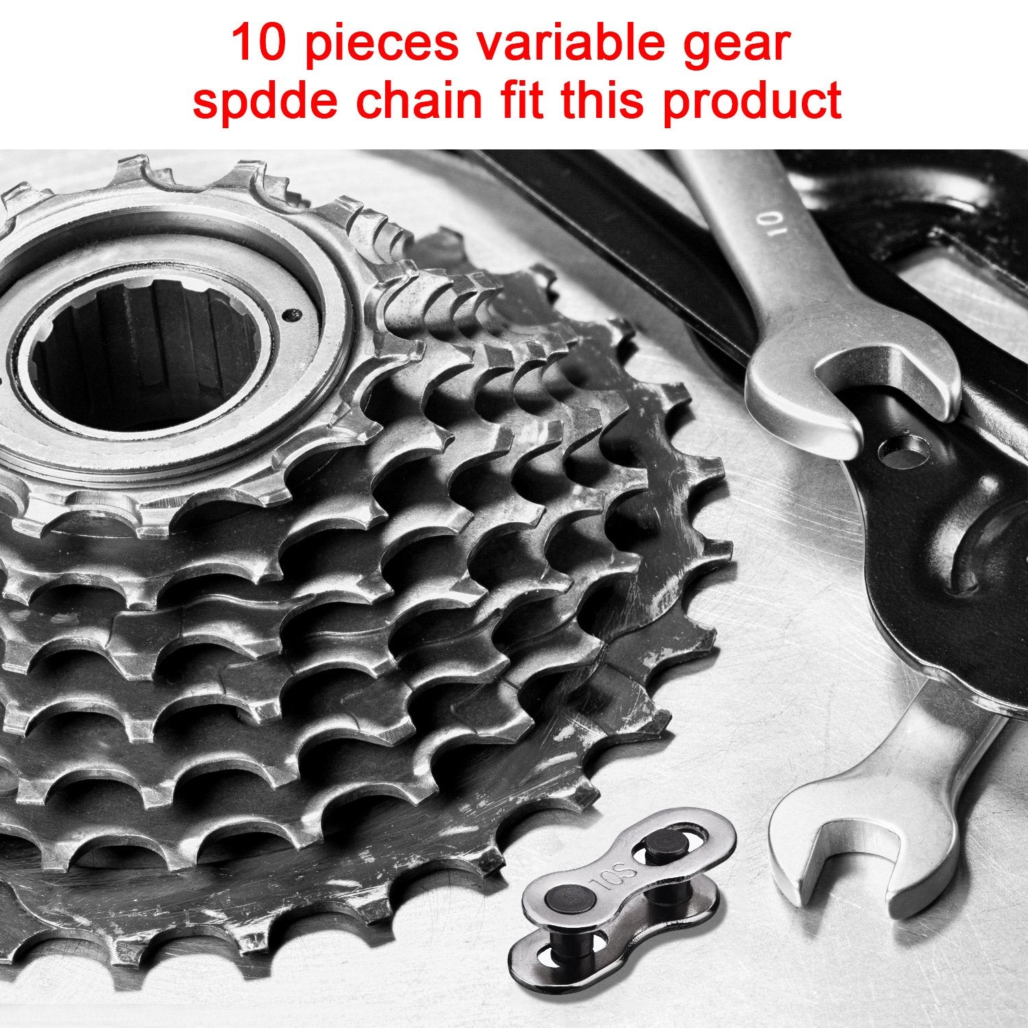 Hotop 8 Pairs Bicycle Missing Link For 6, 7, 8, 9, 10 Speed Chain, Silver, Reusable (10 Speed)