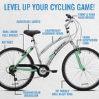 Kent Pomona Dual Suspension Comfort Bike, 26Inch