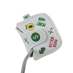 Foretra - Putt For Dough - Money Maker White Golf Putter Headcover Quality Pu Leather Magnetic Closure For Square Mallet Style P