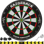 Viper Razorback Wdf Accredited, Official Competition Bristle Steel Tip Dartboard Set W/ Staple-Free Razor Thin Spider Wire Self-