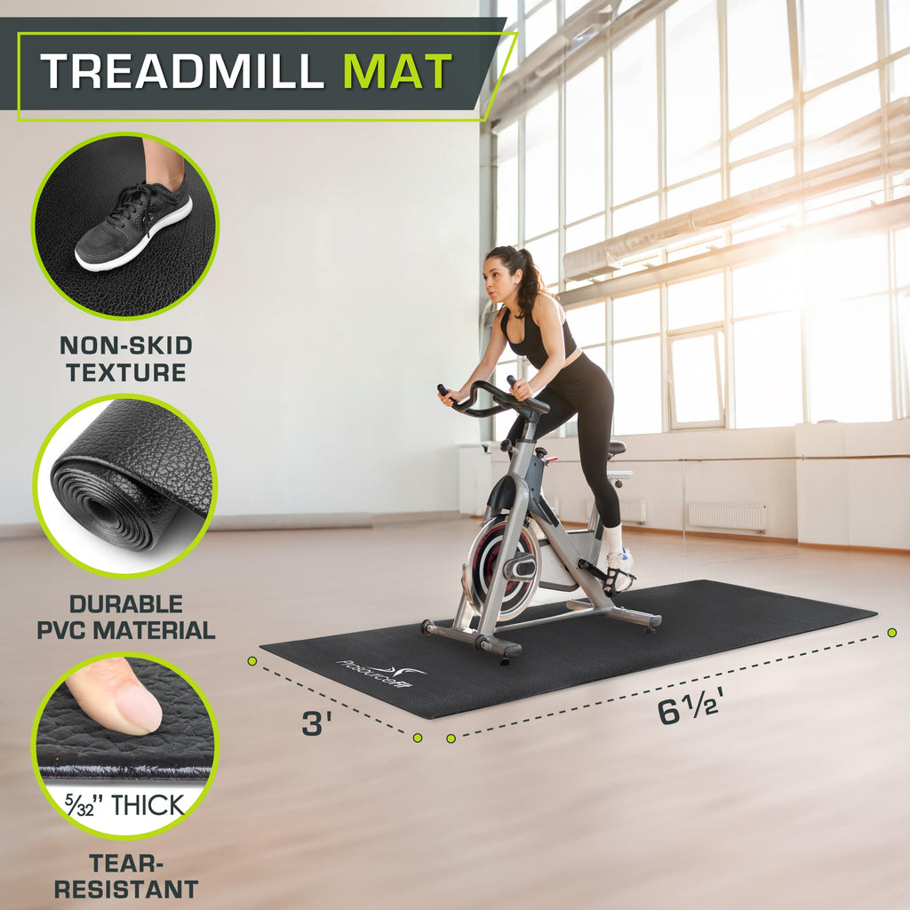 Prosource Exercise Equipment & Treadmill Mat High Density Pvc Floor Protector, 3 X 6.5-Feet