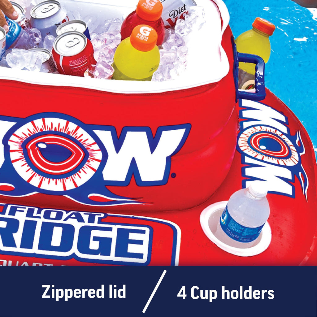 Wow World Of Watersports Float Fridge 30 Can Capacity Inflatable Cooler, 11-2000