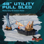 Flexible Flyer Utility Pull Sled. Ice Fishing, Deer Hunting, Firewood, Work Cargo