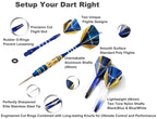Shot Taker Co. Est. 2017 6Pc Steel Tip Darts Set - Professional Darts For Dartboard - Includes Barrels + Plastic/Aluminum Shafts