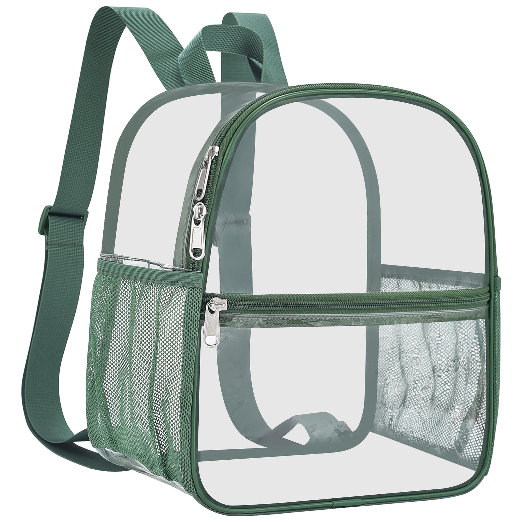 Slumou Clear Backpack for Stadium Events 12x12x6 Sports Backpack Mini Small for Fan, Concert, Beach, Work, Travel & Sporting(For