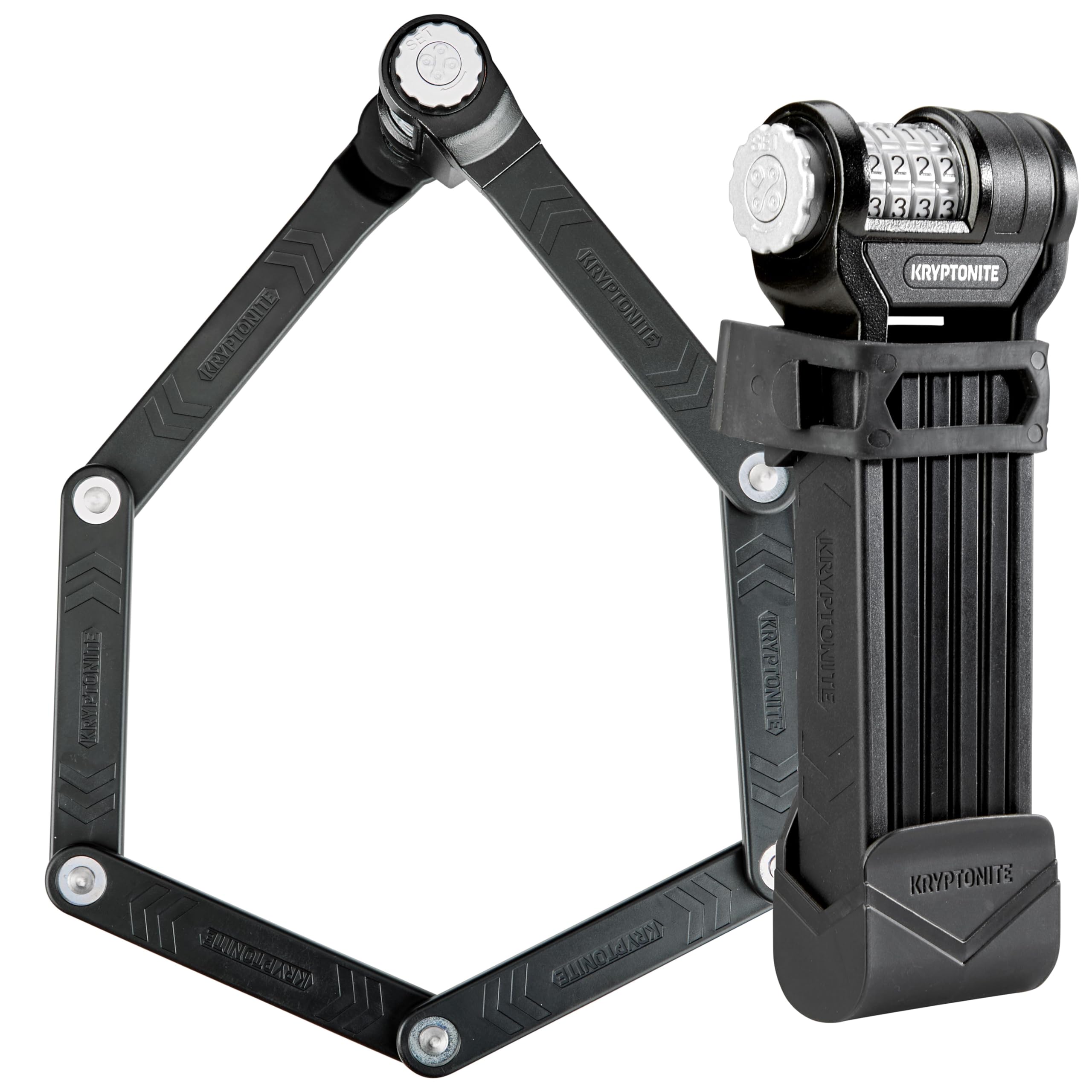Kryptonite Keeper 585 Folding Combo Bike Lock, Compact High Security Anti-Theft Foldable Bicycle Lock with 4-Digit Resettable Co