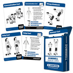 Dumbbell Exercise Cards - Fitness Playing Cards With Over 50 Dumbbell Workouts - 2.5 X 3.5 (Standard Playing Card Size)
