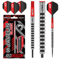 Red Dragon Javelin Black 24G Tungsten Darts Set With Flights And Stems