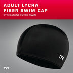 Tyr Mens All-Season Swim Cap, Black, One Size Us