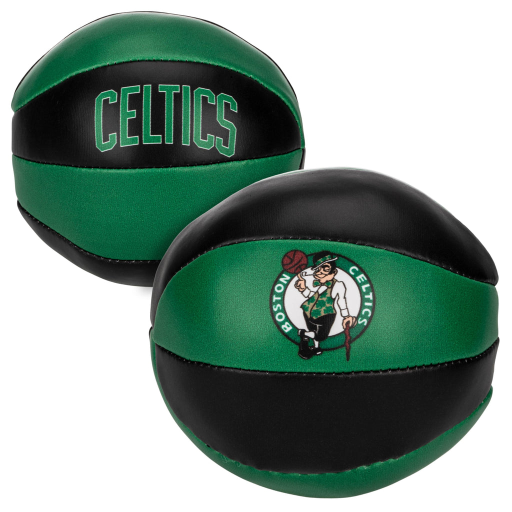 Franklin Sports Nba Boston Celtics Toy Basketballs - 2 Pack Of Kids Soft Mini Basketballs For Over The Door + Indoor Hoops - Nba