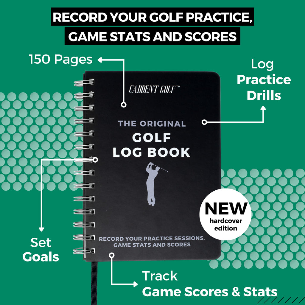 Golf Log Book: Hardcover Edition - Wire-Bound Golf Notebook For Practice Stats And Round Logging - Golf Scorecard Book With Golf