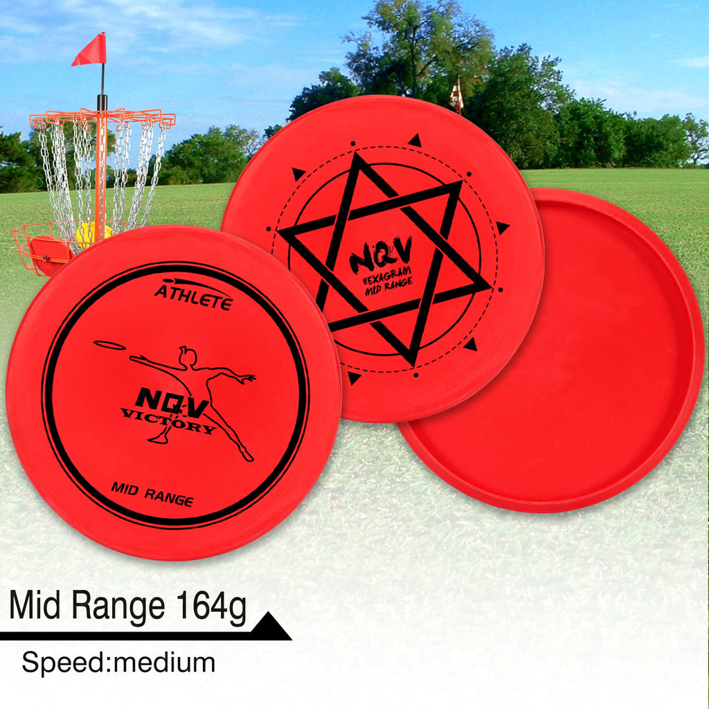 Nqv Disc Golf Set,Disc Golf Starter Set-6 Pack Driver, Mid-Range And Putter Discs With Disc Golf Bag For Outdoor And Backyard(Bl