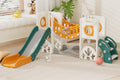 67i Toddler Playground Playset - Climbing Arch, Slide & Basketball Hoop with Storage 1-3 Years Safe Outdoor/Indoor Play Structur